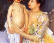 玛丽史帝文森卡萨特 - Jules Being Dried by His Mother